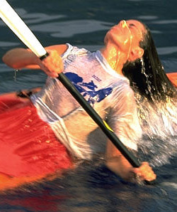 Canoe kayak capsize wet entry