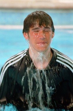 swimming tracksuit in pool